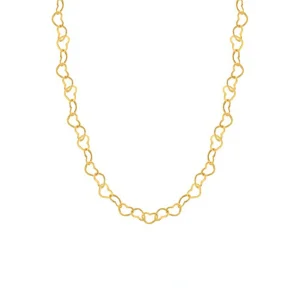 زنجیر طلا 18 عیار قلب 40 سانت