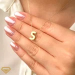 آویز طلا 18 عیار حرف S - تصویر 2