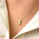 آویز طلا 18 عیار حرف S - تصویر 3