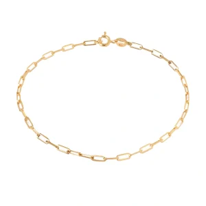 دستبند طلا 18 عیار مدل هرمس سوپر لایت