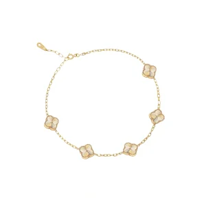 دستبند طلا 18 عیار زنانه ونکلیف پشت آیینه ای