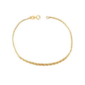 دستبند طلا 18 عیار مدل طنابی کونیک ظریف