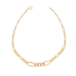 دستبند طلا 18 عیار مدل فیگارو کونیک