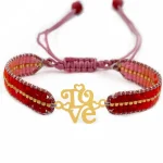 دستبند میوکی با پلاک طلا کد 01018