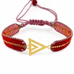 دستبند میوکی با پلاک طلا کد 01020