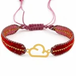 دستبند میوکی با پلاک طلا کد 01021