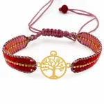 دستبند میوکی با پلاک طلا کد 01022