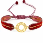 دستبند میوکی با پلاک طلا کد 01023