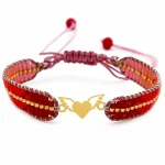 دستبند میوکی با پلاک طلا کد 01024