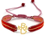 دستبند میوکی با پلاک طلا کد 01036