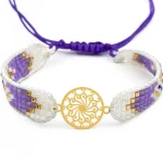 دستبند میوکی با پلاک طلا کد 02008