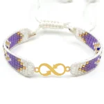 دستبند میوکی با پلاک طلا کد 02016