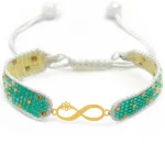 دستبند میوکی با پلاک طلا کد 11010