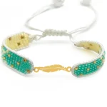 دستبند میوکی با پلاک طلا کد 11012